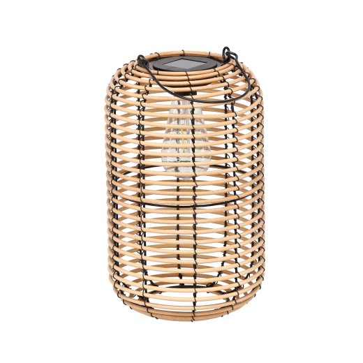 Szolár fém lampion – bézs, 32 cm