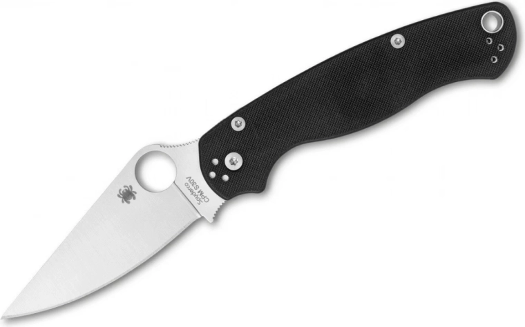 Spyderco Para Military 2 zsebkés, fekete G10, szatén penge 8,7 cm