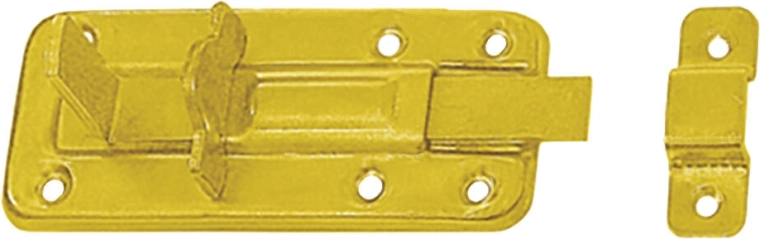 Retesz lakatfüllel 80 × 40 × 1,0 mm, sárgán horganyzott acél