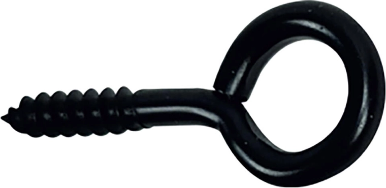 Zárt szem csavarral 18 × 50 mm, fekete (10 db)