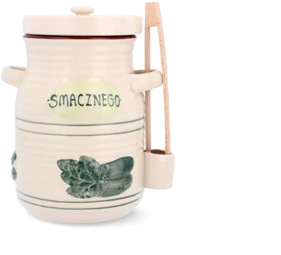 Kerámia fermentáló edény 1,5 l fedővel és csipesszel