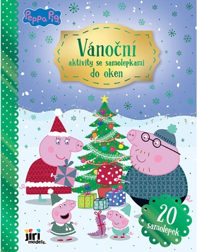 Karácsonyi ablakdekoráló foglalkoztató statikus matricákkal – Peppa malac