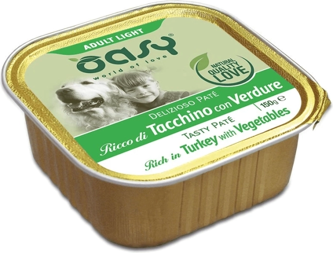 Oasy Tasty Paté Adult Light pulykával és zöldségekkel 150 g