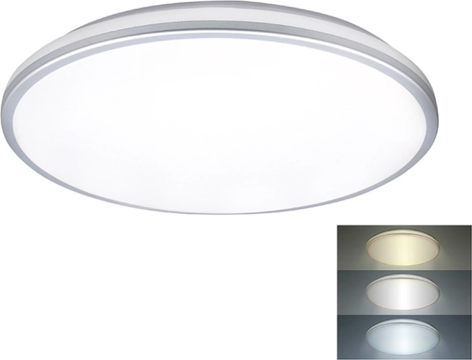 Solight kerek LED mennyezeti/fali lámpatest nedves helyiségekbe IP54 24 W 2150 lm 3CCT 38 cm