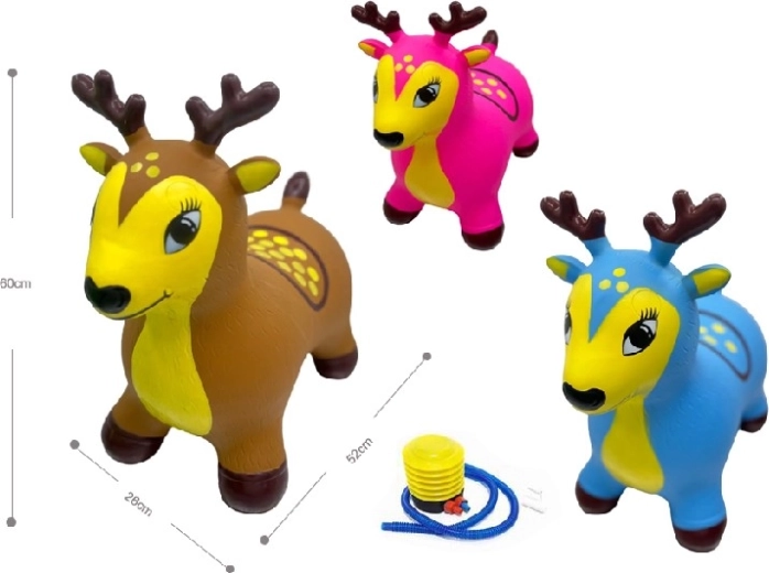 Felfújható karácsonyi rénszarvas LED világítással, barna