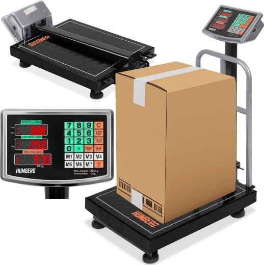 Ipari platformmérleg 300 kg HUMBREG MH-192 LED kijelzővel