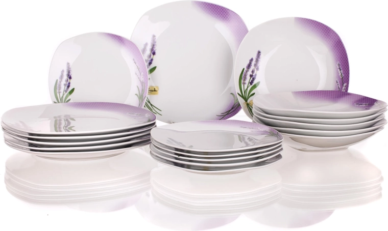 Lavender Square porcelán étkészlet, 18 db
