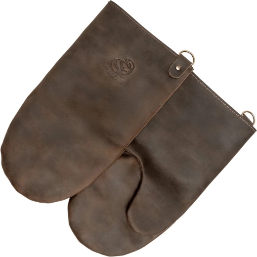 Beavercraft hőálló bőr BBQ kesztyűk, barna