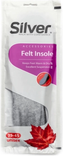 Silver felt cipőbetét aktív szénnel, méretre vágható 35–45