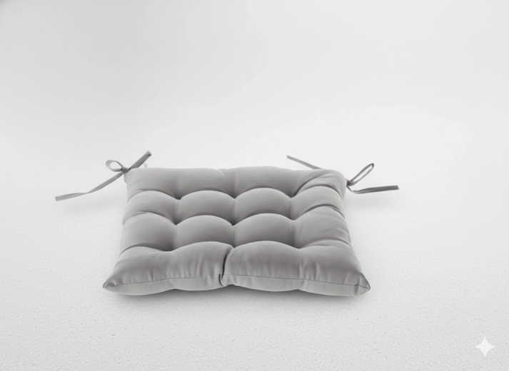 Székkárpit párna 40 × 40 × 6 cm, világosszürke