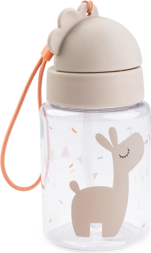 Done by Deer szívószálas kulacs Celebration homokszínű 280 ml