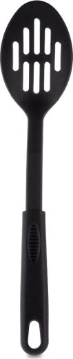 Fekete lyukacsos merőkanál BLACKLINE 30,5 cm