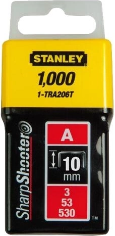 STANLEY A típusú 10 mm-es kapcsok, 1000 db
