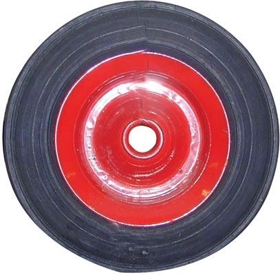 Tömör kerék kézikocsira, 160 mm, fém felnivel, 15 mm agy