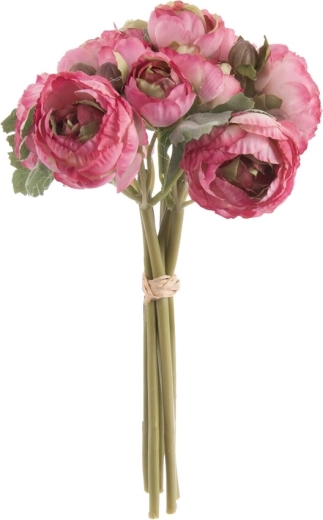 Mű pryskyřník csokorban, rózsaszín, 24 cm
