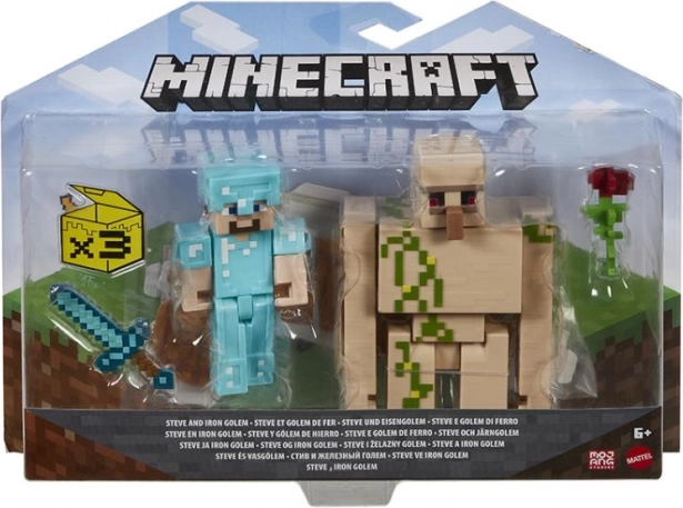 Minecraft figurák 8 cm – dupla csomag kiegészítőkkel