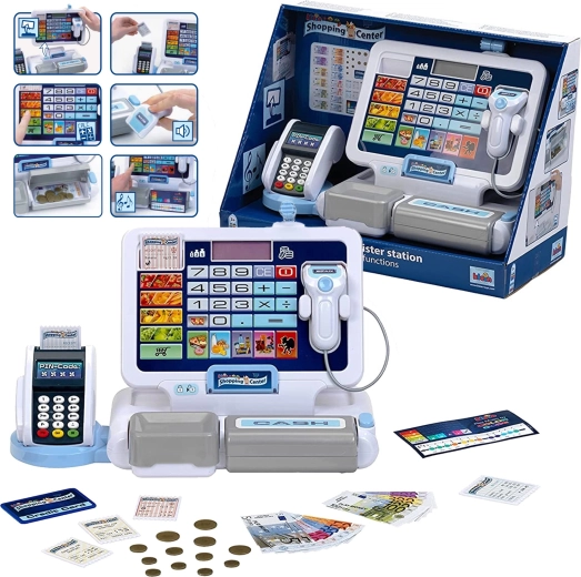 Gyerek pénztárgép terminállal és szkennerrel KLEIN