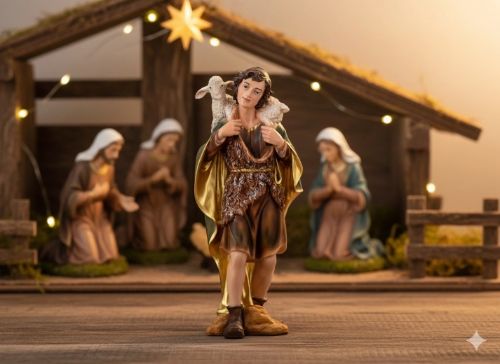 Betlehemi pásztor figura 70 cm, polyresinből