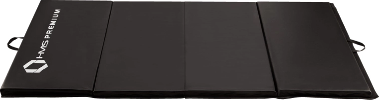 Összecsukható fitness tornaszőnyeg HMS Premium MGS01, fekete