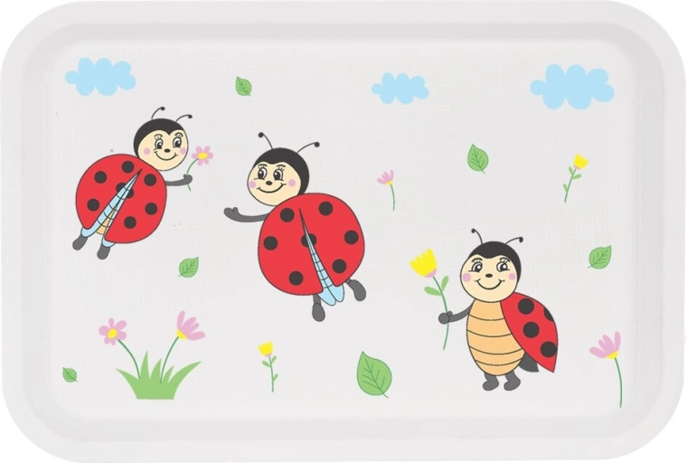 Toya katica mintás gyermek műanyag tálca 30,5 × 21 cm