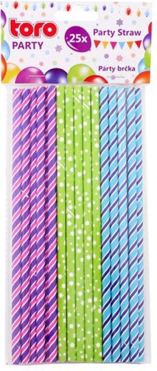Toro papír szívószálak 20 cm, 25 db
