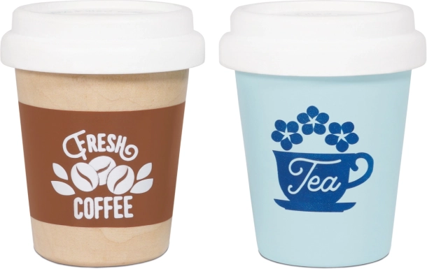 Le Toy Van kávé és tea elvitelre – fa szett 2 pohárral