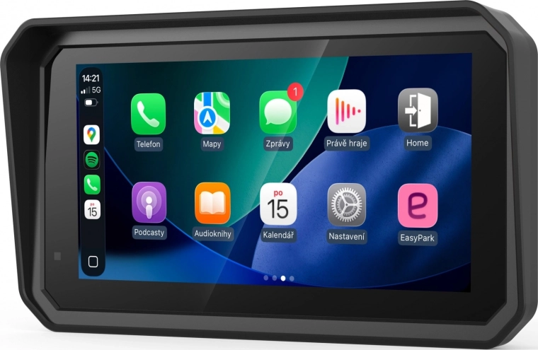 Motorkerékpár-kijelző vezeték nélküli CarPlay és Android Auto támogatással - 1 db