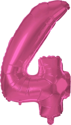 TORO fólia lufi szám 4 rózsaszín 30 cm