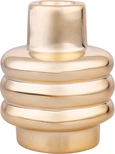 Arany színű porcelán gyertyatartó 9 cm