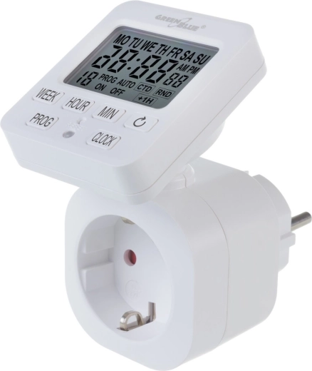 digitális időkapcsoló greenblue gb605 f, 16 a, ip20