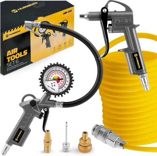 HUMBERG kompresszorhoz 6 az 1-ben pneumatikus szerszámkészlet
