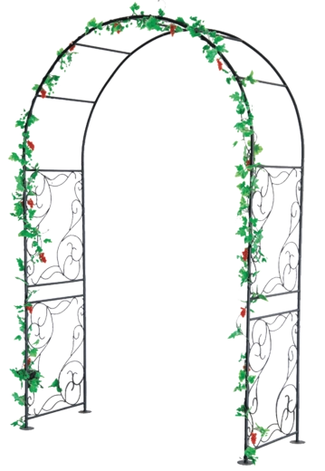 Kerti fém boltíves pergola 135 × 54 × 215 cm