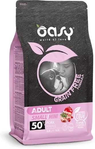 Oasy grain free adult medium/large sertéshús 2,5 kg