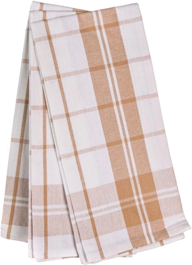 Classic konyharuhák 50 × 70 cm, bézs-fehér, 100% pamut (3 db)