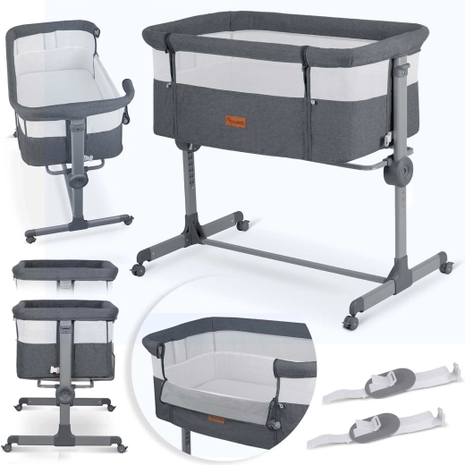 Összecsukható hozzátolható babaágy matraccal NUKIDO