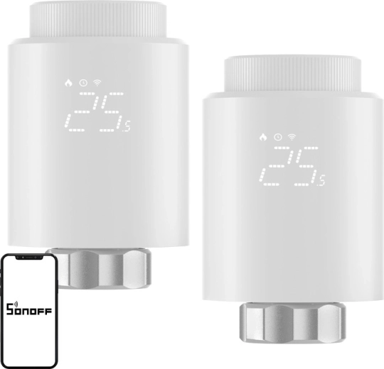 Sonoff ZigBee TRVZB termosztatikus radiátorszelep-fej (2 db)