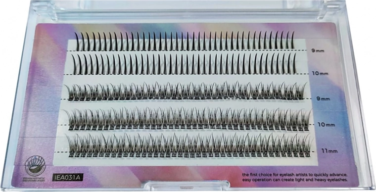 Selyem szempilla tincsek BLING, 9-11 mm