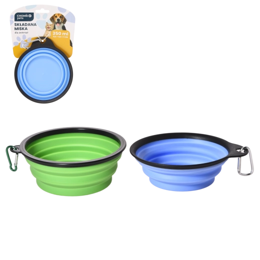 Összecsukható szilikon tál kutyáknak és macskáknak 350 ml
