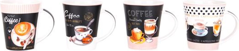 Kerámia kávés bögre 350 ml, különböző minták
