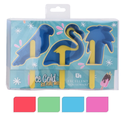 Állatmintás műanyag jégkrémformák, 3 db