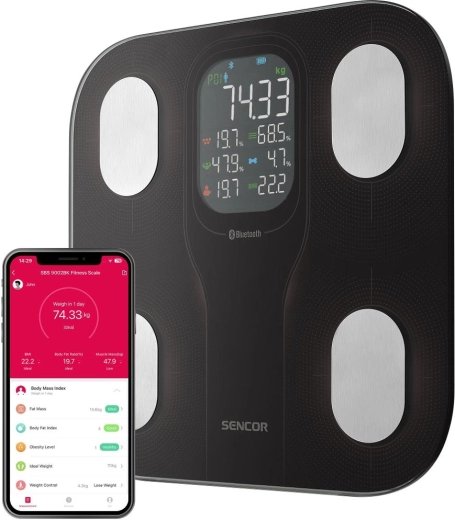 Sencor SBS 9002BK okosmérleg, fekete