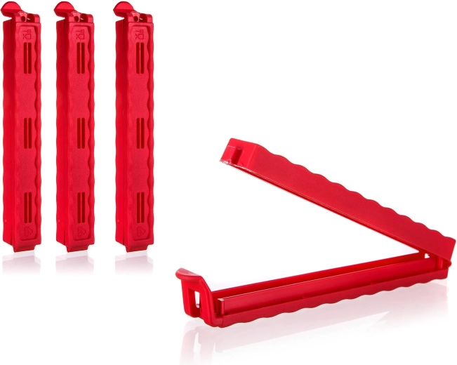Culinaria zacskózáró klipszek 12,5 cm – 4 darabos szett, vegyes színek