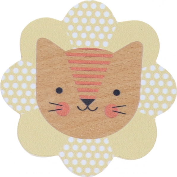 Petit Collage fa csörgő oroszlánka