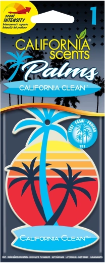 California Scents Palm California Clean akasztható papír illatosító – 1 db