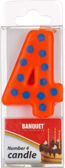 Születésnapi gyertya szám 4 MY PARTY