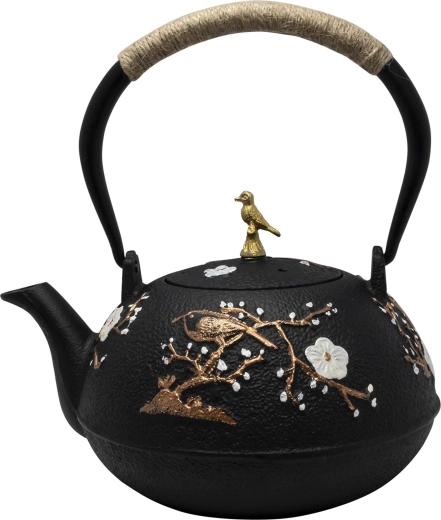 Öntöttvas teáskanna 1 l fekete