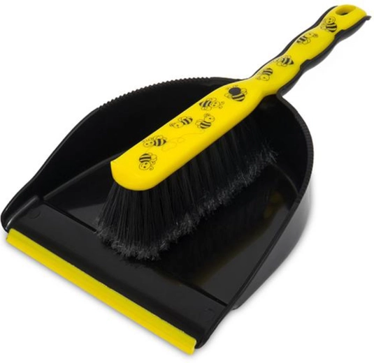 Seprű és lapát Méhecske mintával