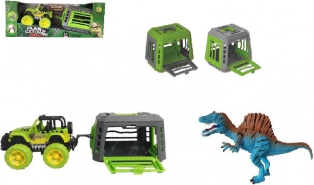 Jeep utánfutóval és dinoszaurusszal