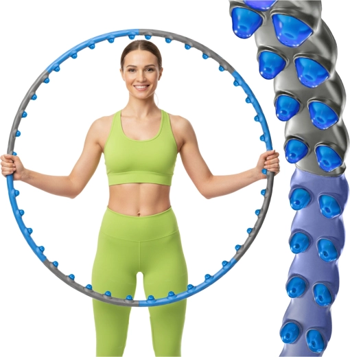 Masszázs hula hoop mágneses kiemelkedésekkel, Trizand, 110 cm