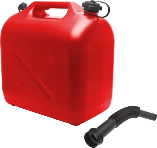 20 literes benzineskanna kiöntőcsővel